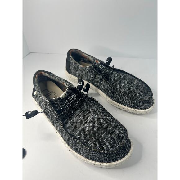 Hey Dude Wally Sox Men’s Canvas Black Gray Cushioned‎ Insoles Comfort Shoes 9 main image 11